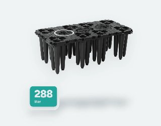Wavin Aquacell NG infiltratie-unit Q ZW 288 liter zwart, 120 × 60 × 40 cm