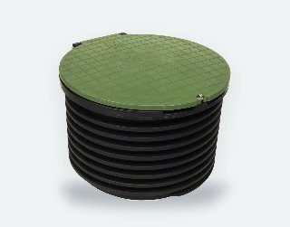 MW Schacht + groene deksel voor opslagtank