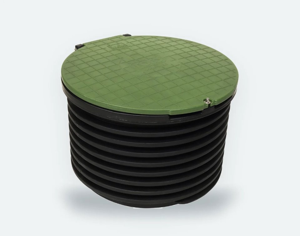 MW Schacht + groene deksel voor opslagtank