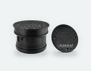 Putdeksel rond 315 mm manchetmof, dicht rooster