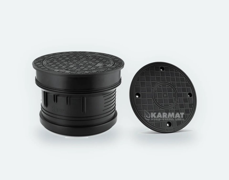 Putdeksel rond 315 mm manchetmof, dicht rooster