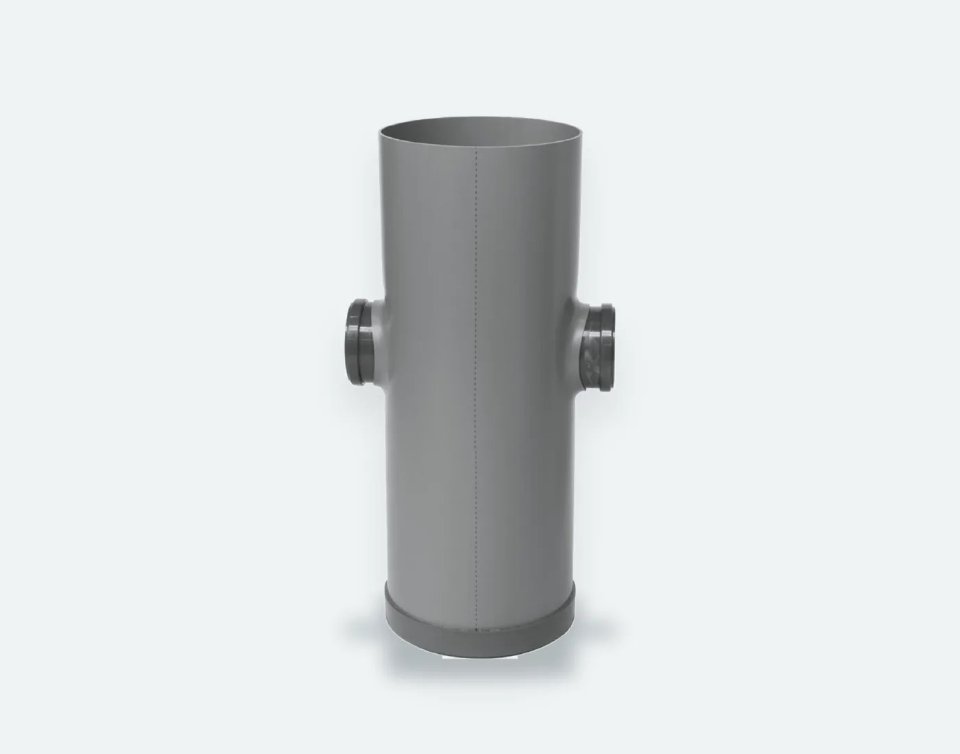 PVC zandvangput, 500 mm, met filter, 2 × 160 mm, hoogte 110 cm