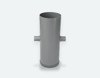 PVC zandvangput, 250 mm, met filter, 2 × 80 mm spie, hoogte 85 cm