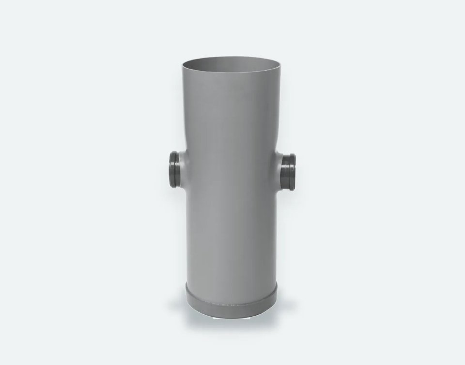 PVC zandvangput, 250 mm, met filter, 2 × 110 mm, hoogte 85 cm