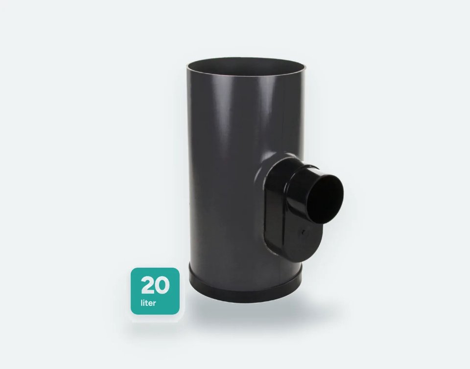 PVC onderbak 315 mm, voor straat en trottoirkolk, 20 liter, hoogte 700 mm