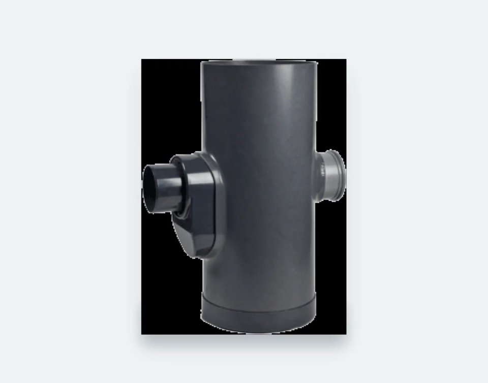 Pluvia Ontlastput 315 mm, hoogte 700 mm, 12 l/s, 2 × 125 mm