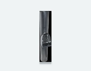 Zink bladvanger 80 mm, met RVS rooster