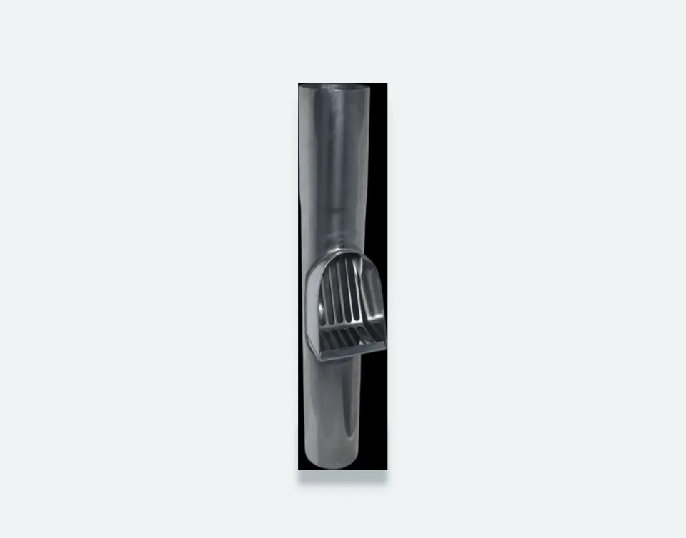 Zink bladvanger 80 mm, met RVS rooster